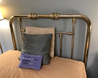 Brass bed and mattress 