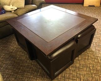 Coffee table with 4 stools.......