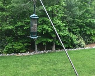 Several bird feeders
