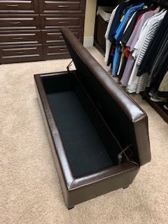 Storage ottoman (open)