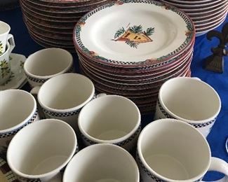 Sakura "Pine Cone" pattern china set (45 pcs)