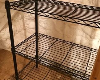 Adjustable metal shelving