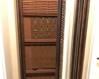 Large full length mirror w/hidden jewelry compartment (open)