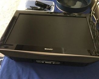 Small SHARP flat screen TV w/wall mount