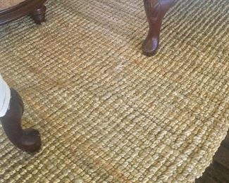 sisal area rug, 8x8 square