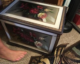 There are two of these hand-painted chests available.
