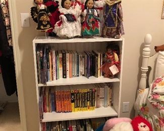 Bookcase, Books and Dolls