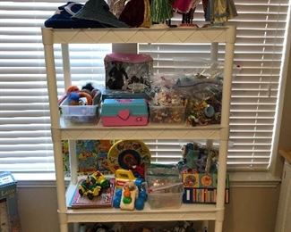 Barbies, toys, horses