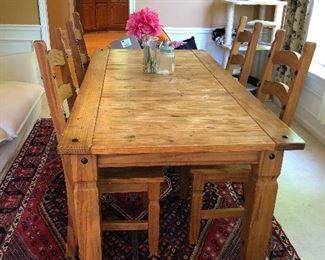 Great farm style table and chairs