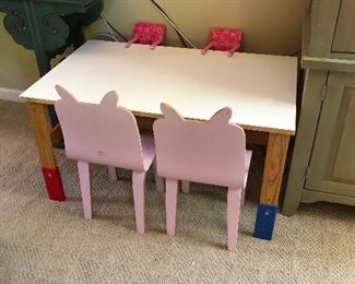 Childs table and two chairs