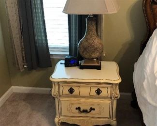 French provencial style bedside table with matching dresser and chest
