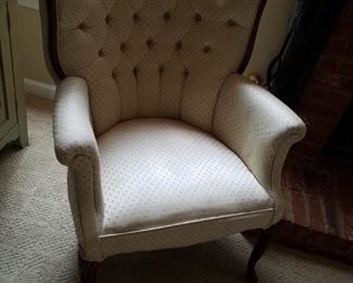 chanel back wing chair