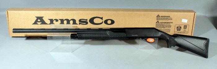 ArmsCo PAS Pump Action Shotgun, 12 Ga., SN# 12P18-002578, In Box with Chokes, Choke Tool and Paperwork
