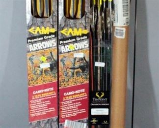 CAM Premium Grade Archery Arrows (2 Packs of 3), Assorted Arrows and Tube with 4 Arrow Shafts
