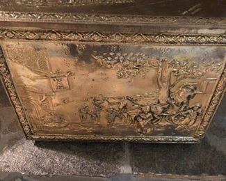 Brass fireplace box