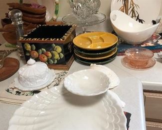 Several nice serving pieces