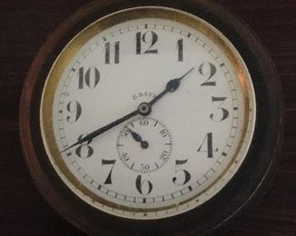 Small vintage 8 day brass clock