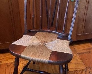 Small Windsor rocker with rush seat
