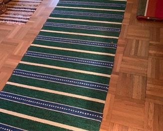 Scandinavian woven rug/plastic woven mat