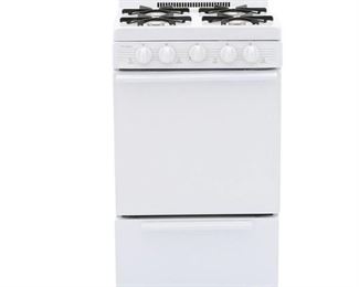Premier 20" Freestanding White Gas Range - SAK1000P01