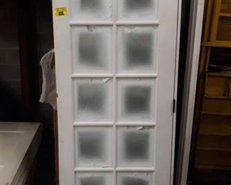 62"x80" 20 Lite French Door w/ Broken Frame.