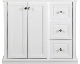 Stratfield 36.02 in. W x 21.69 in. D x 34.25 in. H Bath Vanity Cabinet Only in White