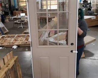 33" x 80" 9 Lite Front Entry Door w/ Frame