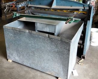 Roper Whitney Co, Foot Squaring Shear Pexto #152, Customized With Hydraulic Motor Includes Scrap Metal Bin