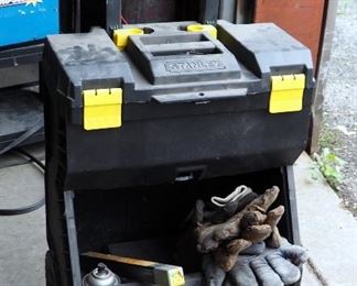 Stanley Rolling Tool Chest Contents Include Welding Rod, Contact Tips And More