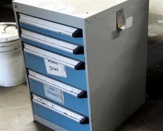 Rousseau Metal 5 Drawer Storage Cabinet, 28" x 18" x 22", Qty 2