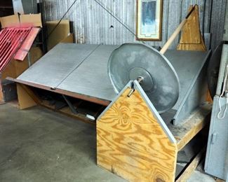 Custom Made Raw Material Drafting Table, 74" x 139" x 60"