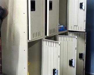 Tennsco Steel Lockers, Set Of 3, 72" x 45" x 18"