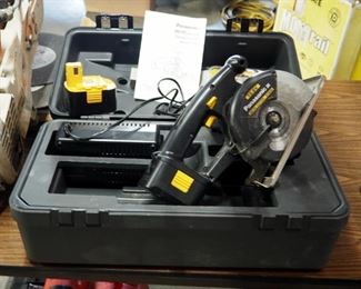 Panasonic Battery Powered Metal Cutter Model #EY3530 Includes Extra Blade, 16.6 Volt Batteries, Universal Charger And Carrying Case