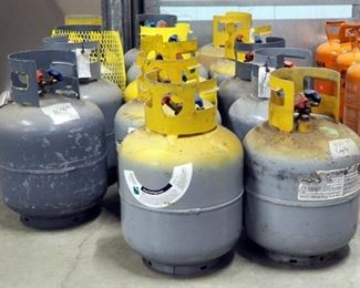 Partially Full Refrigerant Tanks, R410, R22, Qty 14
