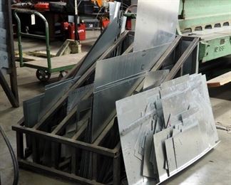 Steel Raw Material Storage Rack, 37" x 36" x 55" Includes Sheet Metal Scrap