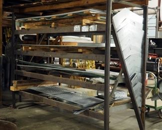 Steel Raw Material Storage Rack, 88" x 122" x 42"