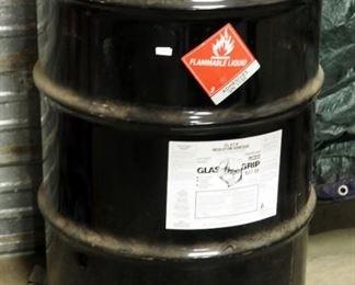 55 Gallon Drum Of Glass Gripo Black Insulation Adhesive HArd Cast Solvent Based, 637-SE, Sealed New Barrel