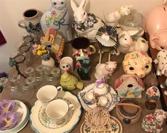 More figurines, banks, etc. If you like cats, rabbits, pigs, birds, etc., you're going to have fun here.