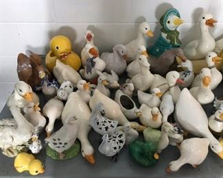 Believe it or not, this is much fewer than half of the ceramic ducks and geese at this sale.