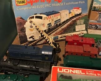 A closer look at some of the model trains.
