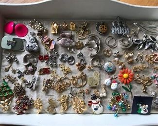 Hundreds of pieces of jewelry, mostly costume, some sterling.
