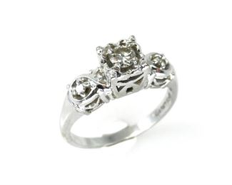 ELEGANCT 14K & DIAMOND ENGAGEMENT SWEETHEART RING