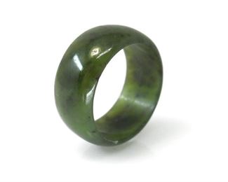 10mm GREEN SPINACH JADE BAND
