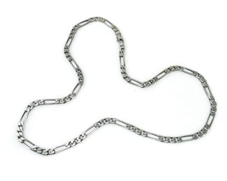 ITALIAN STERLING SILVER FIGARO LINK NECKLACE