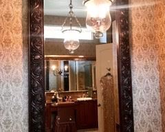 FANTASTIC SOLID WOOD MIRROR. 45INCHES X 78 INCHES.
