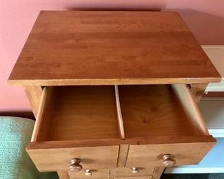 PINE TALL DRESSER 54" HIGH AND 20 INCHES ACROSS. A GREAT ITEM FOR ORGANIZING SMALL ITEMS.