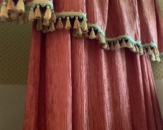 Drape or beautiful shower curtain