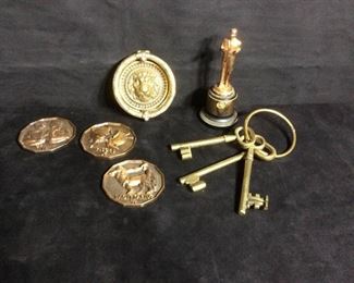 S001 Brass Door Knocker, Keys  Other Items