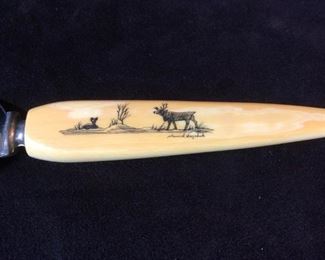 S014 Inuit Signed Pie Server and more