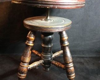 S027 Vintage Ball  Claw Piano Stool
